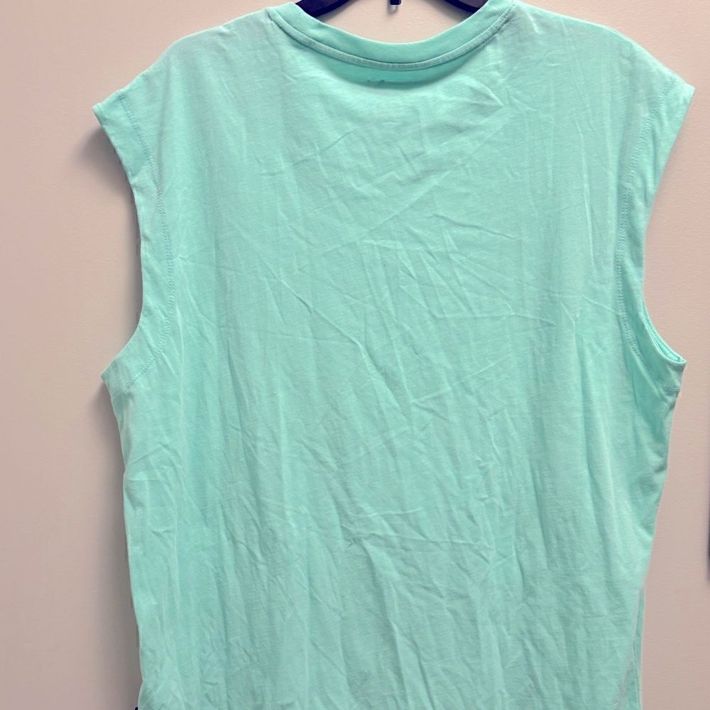 Puma Men's Ess Logo Graphic Sleeveless T-Shirt top Mint-XL - Picture 10 of 11